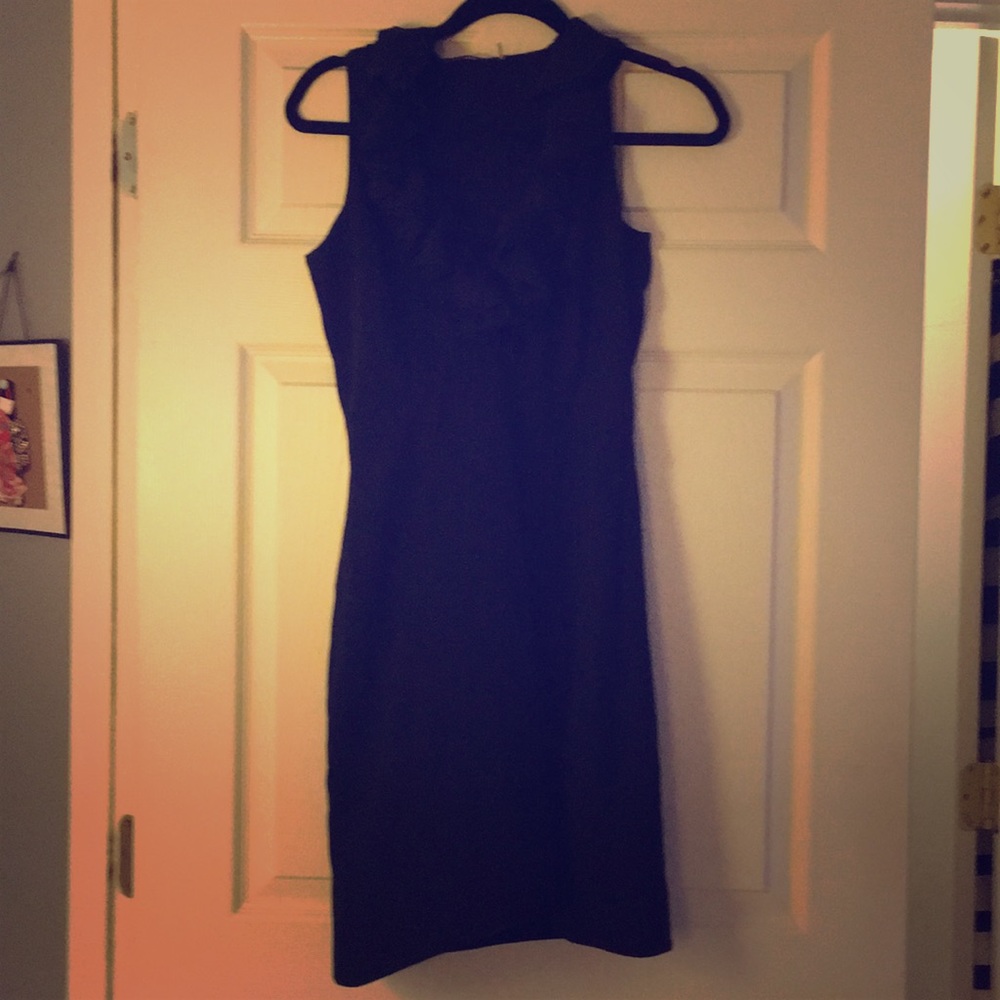 Ruffled Tahari sleeveless dress